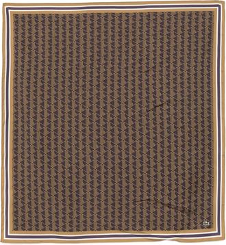 Lacoste Sciarpa con stampa - Marrone