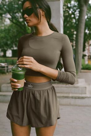 Alo | Match Point Short in Olive Tree Green, Size: Medium