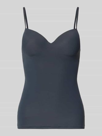 Hanro Unterhemd mit gepolsterten Cups Modell ALLURE in Dunkelgrau, Gr&ouml;&szlig;e 70A