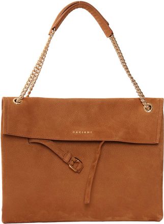Orciani Midi Sveva Venus Nabucco Nubuck Leather Shoulder Bag