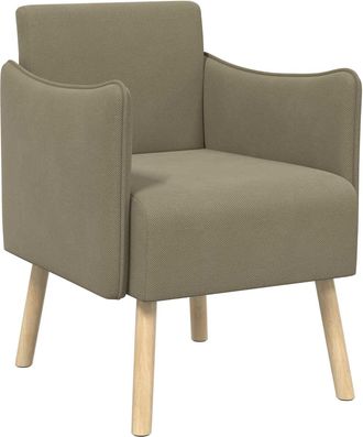 vidaXL Butaca Decorativa Caqui Terciopelo Granulado Vidaxl