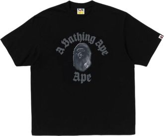 A Bathing Ape Gothic College Relaxed Fit Tee Black 1K80-110-349-BLACK