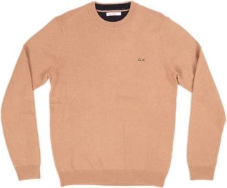 Sun 68 Warme Ronde Hoodies voor Mannen - Heren - Ronde hals truien - Beige - XL - Truien & Vesten