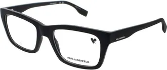 Karl Lagerfeld Mens Black Rectangular Eyeglass Frames Kl-Kl6138-002-53