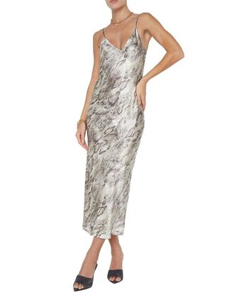 L'agence Lagence Seridie Midi Silk Slip Dress