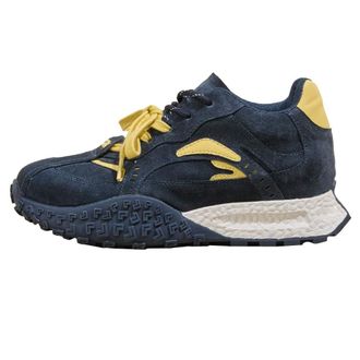 Generic Women Leather Double lace Shoes are Casual Versatile Thick Soled Breathable Non Slip Comfortable Sports Shoes (Blue,3.5)