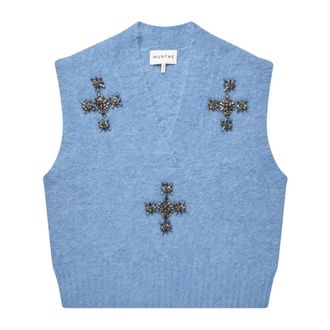Munthe Jersey de pico - Knitwear - Mujer - Azul - M
