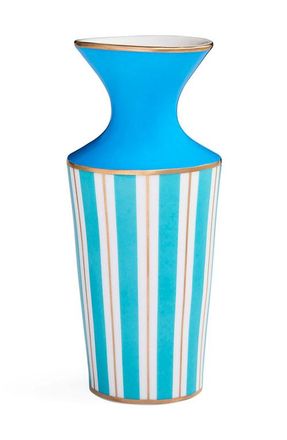 Jonathan Adler Portofino Cuff Vase in Blue /White Striped at Nordstrom