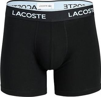 Lacoste 3-Pack Boxer Briefs Mens Underwear Black W/Pink/Blue/Green : XXL (EUR 8)