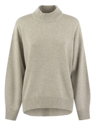 Brunello Cucinelli monile chimney-neck sweater - Grey