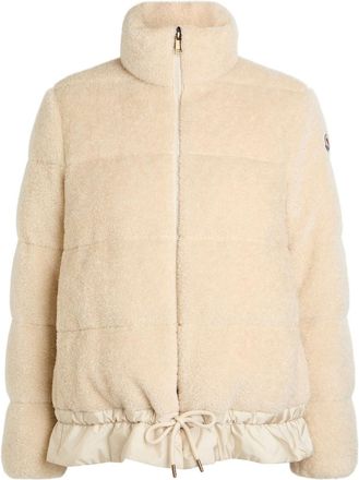 Moncler Cedre Padded Teddy Jacket - Cream - 5 (UK 18 / Xxl)