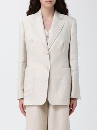 Max Mara Blazer monopetto in pura lana con tasche a toppa e collo a rever