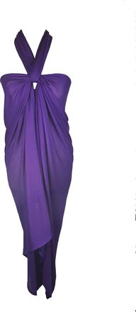 World of Shawls Plain Sarong, Coverup or Scarf Size 110cm x 200 Cm (Purple)