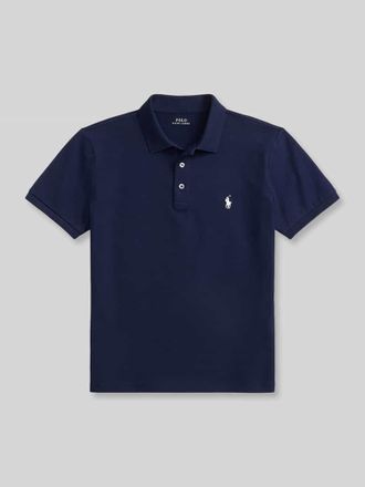 Polo Ralph Lauren Regular Fit Poloshirt aus Baumwoll-Mix in Marine, Gr&ouml;&szlig;e XXL