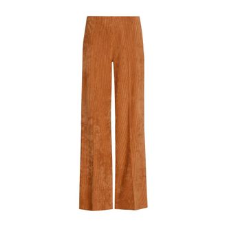 Marie Méro Broeken, Dames, Bruin, XL, Kameel Corduroy Elastische Taille Broek