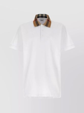 Burberry cody check collar polo shirt