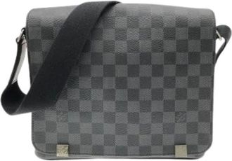 Louis Vuitton Pre-owned Cross Body Bags, female, Gray, Size: ONE SIZE Pre-owned Damier Graphite Shoulder Bag