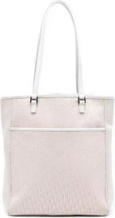 Dior Pre-owned Tote Bags, female, Beige, Size: ONE SIZE Pre-owned Canvas Tote