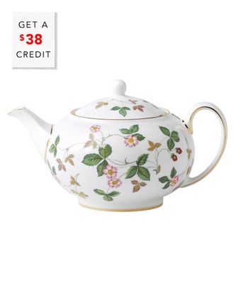 Wedgwood Wild Strawberry Teapotwith $38 Credit