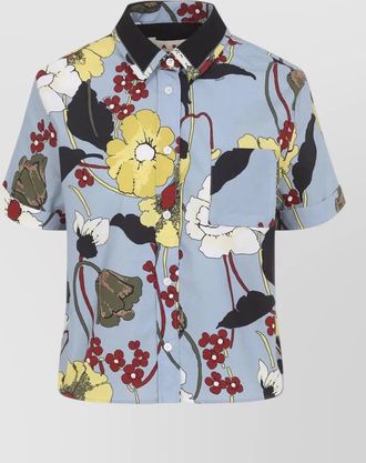 Marni short sleeve shirt floral pattern collar