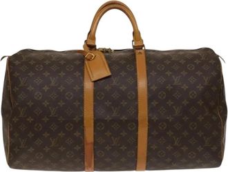 Louis Vuitton Pre-owned Weekend Bags, female, Brown, Size: ONE SIZE Pre-owned Vintage Monogram Keepall Travel Bag