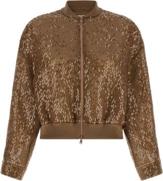 Brunello Cucinelli Brown Zip cardigan