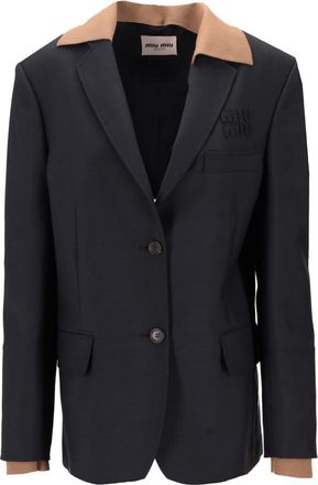 Miu Miu Black Notched Lapel Jacket