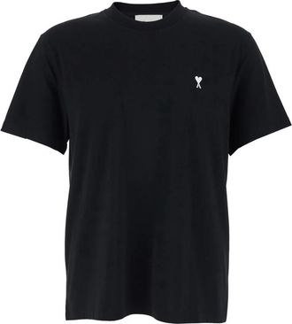 Ami Contrasted ADC T-shirt - Heren - T-shirts - Zwart - 2XL - Katoen - Tops