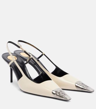 Saint Laurent Salones destalonados Jeanne de piel