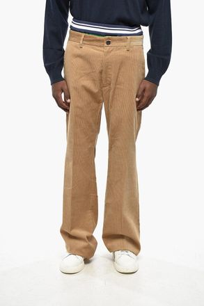 Dsquared2 Pantaloni SLOUCH in Velour a Coste con Elastico in Vita a Righe Dsquared2