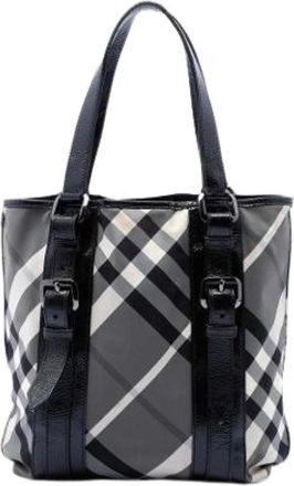 Burberry Pre-owned Tote Bag - Dames - Vintage Shopper - Grijs - ONE Size - Leer - Vintage