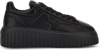 Hogan H-Stripes low-top platform sneakers - women - Leather - 39.5 - Black