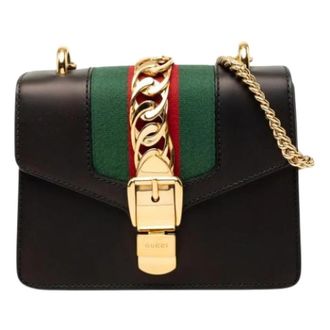 Gucci Pre-owned Sylvie Mini Bag - Dames - Vintage Mini Tas - Zwart - ONE Size - Leer - Vintage