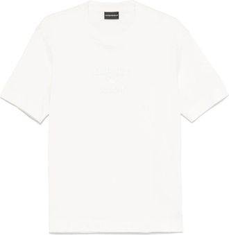 Emporio Armani Light Beige Crewneck Logo T-shirt