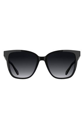 Kendra Scott Dira 56mm Rectangular Sunglasses in Black at Nordstrom