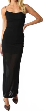 Olivaceous Noelle Mesh Dress In Black