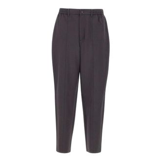 Emporio Armani Virgin Wool Straight Broeken - Heren - Broeken - Grijs - Maat: M Wol