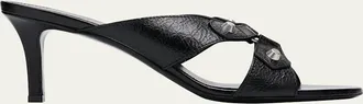 Balenciaga 70mm City Arena Leather Mule Sandals