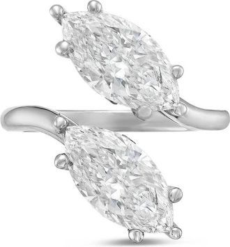 Diana M. Jewels Platinum 8.00 Cts 2 Stone Marquise Lab Grown Diamond Ring