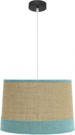 Fabrilamp Colgante Serie Tietar De Saco Con Ribete En Turquesa Fabrilamp