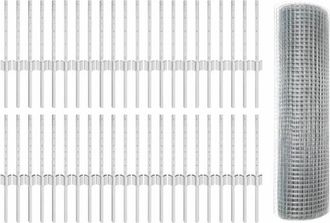 vidaXL Reja Con Postes Plateado 0.4 X 100 M Acero Vidaxl