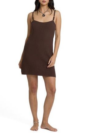 Billabong You Stunner Knit Minidress in Teak at Nordstrom Rack, Size Large