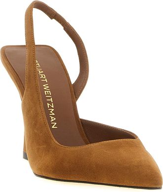 Stuart Weitzman Womens Vinnie Dorsay Heel Brown