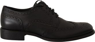Dolce & Gabbana Zwarte Leren Oxford Wingtip Formele Dresschoenen