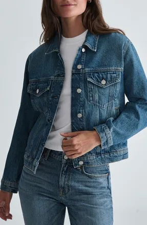 Mavi Rubie Denim Trucker Jacket in Mid Shaded Classic B at Nordstrom, Size X-Small
