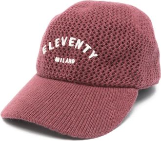 Eleventy Hoed met geborduurd logo - Rood