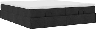 vidaXL Vidaxl - Estructura De Cama Otomana Con Colchones Tela Negra 180x200cm