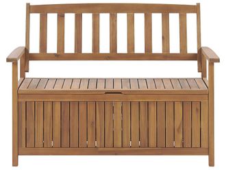 Beliani Beliani - Panca Da Giardino Con Vano Contenitore In Legno Di Acacia 120 Cm Sovana