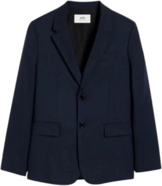 Ami Classic Two-Button Jacket - Heren - Blazers - Blauw - S - Jassen