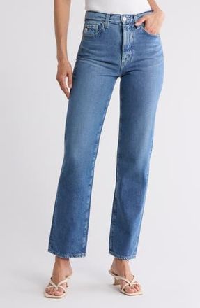 AG - Adriano Goldschmied Alexxis High Waist Straight Leg Jeans in Acadia at Nordstrom Rack, Size 31
